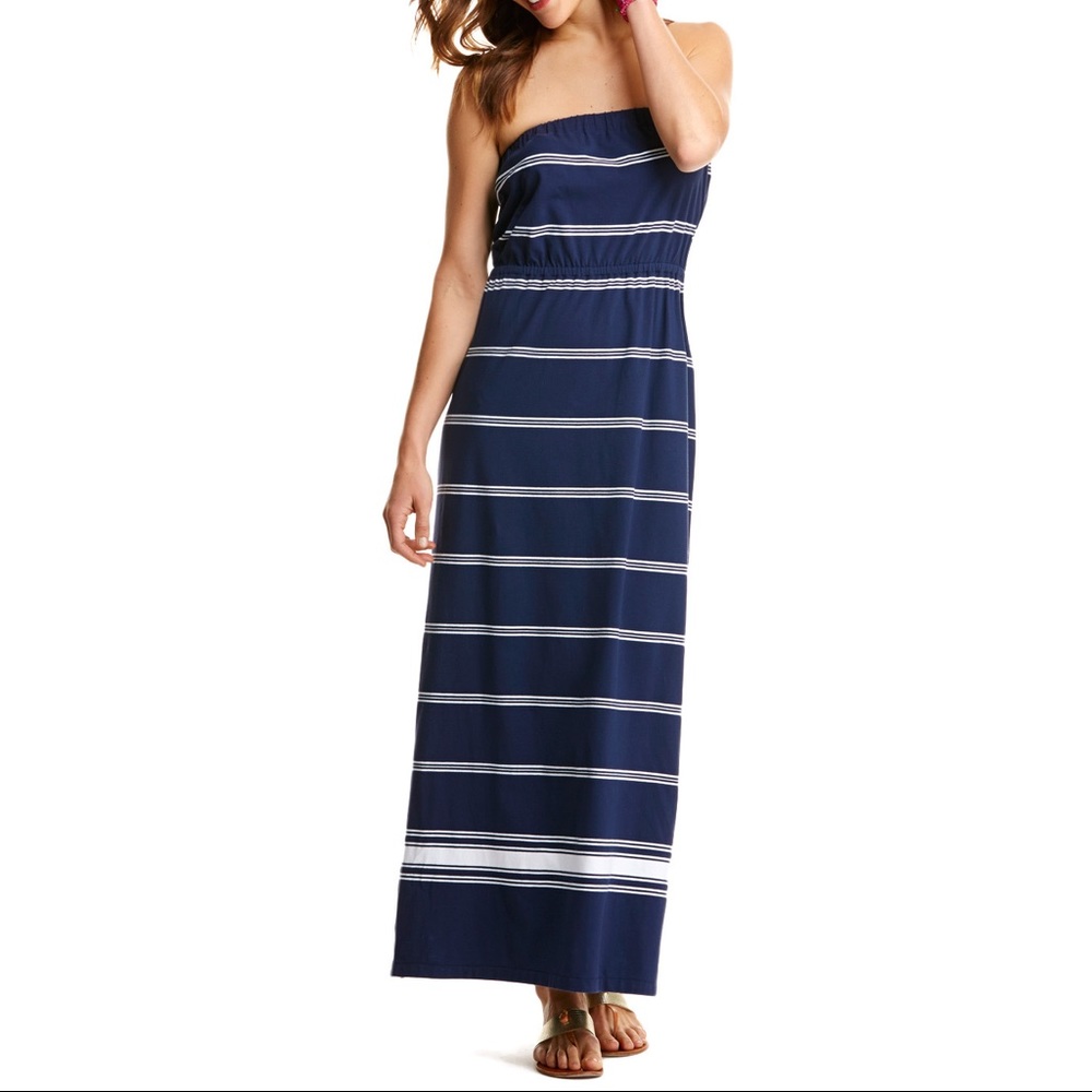 Vineyard Vines Knit Stripe Maxi Dress in Small